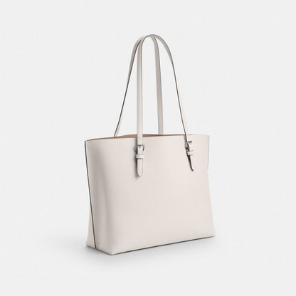 Coach Mollie Tote Bag Silver Chalk