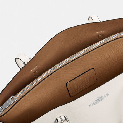 Coach Mollie Tote Bag Silver Chalk