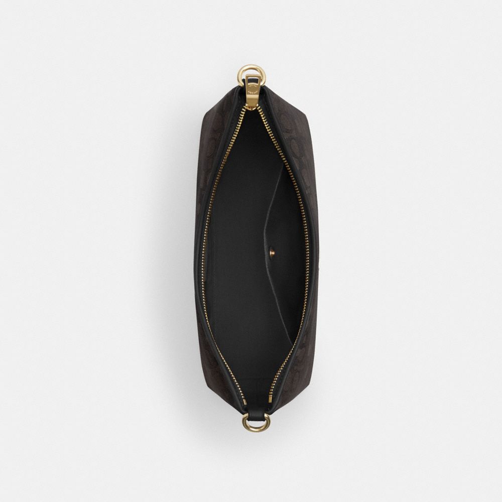 Laurel Shoulder Bag In Signature Canvas Signature Canvas-Gold-Walnut-Black Signature Canvas-Gold-Walnut-Black