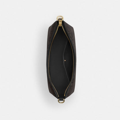 Laurel Shoulder Bag In Signature Canvas Signature Canvas-Gold-Walnut-Black Signature Canvas-Gold-Walnut-Black