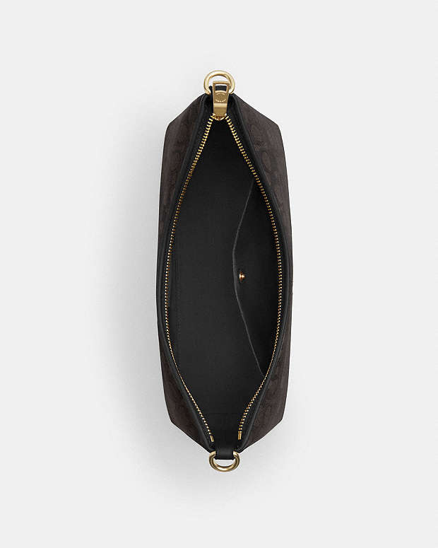 Laurel Shoulder Bag In Signature Canvas Signature Canvas-Gold-Walnut-Black Signature Canvas-Gold-Walnut-Black