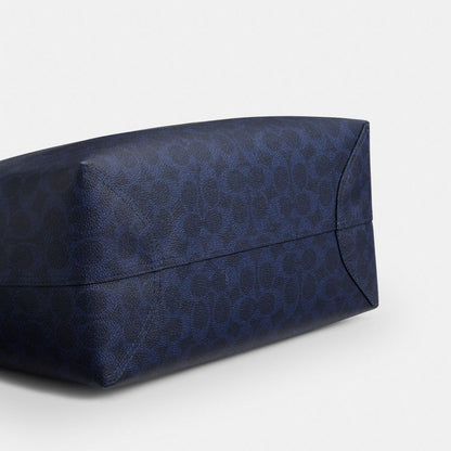 Coach City Tote Bag In Signature Canvas Gold/Navy
