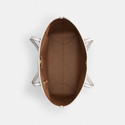 Coach City Tote Bag In Signature Canvas Gold Sand Chalk
