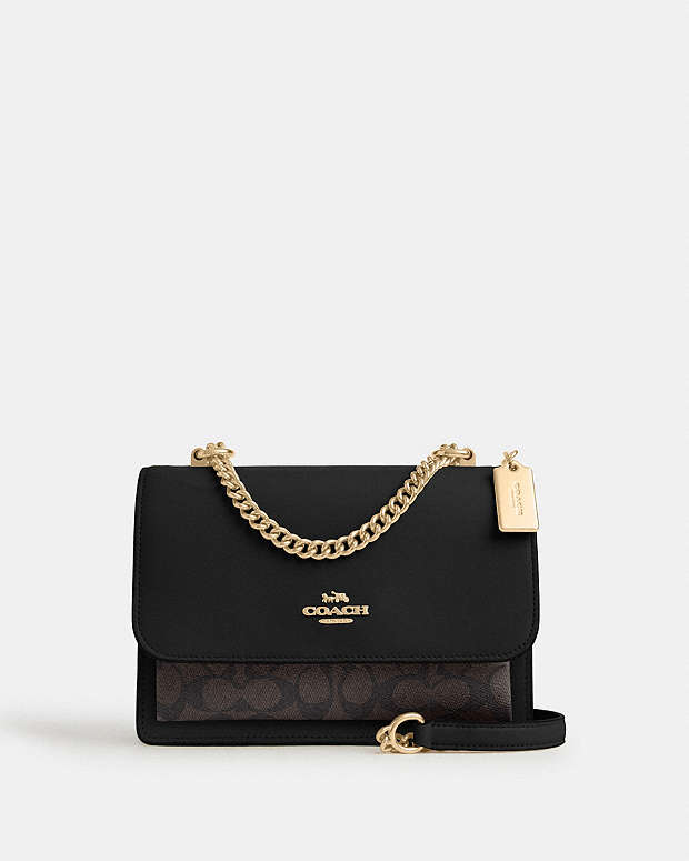 Klare Crossbody Bag In Signature Canvas Signature Canvas-Gold-Walnut-Black Signature Canvas-Gold-Walnut-Black