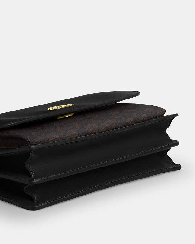 Klare Crossbody Bag In Signature Canvas Signature Canvas-Gold-Walnut-Black Signature Canvas-Gold-Walnut-Black
