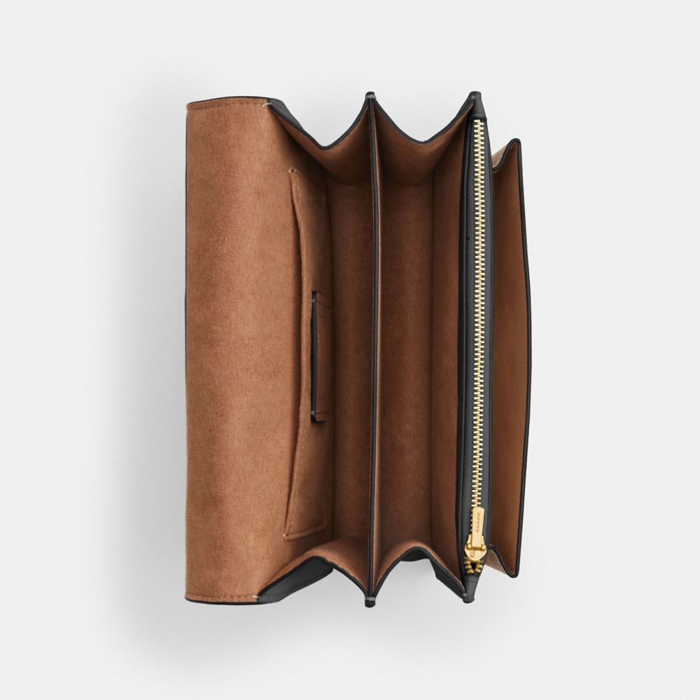 Coach Klare Crossbody Bag In Signature Canvas Gold Tan Black Multi