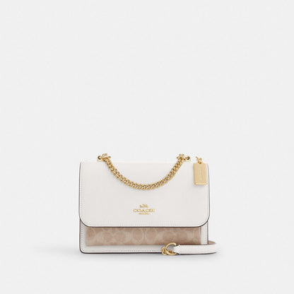 Coach Klare Crossbody Bag In Signature Canvas Gold Sand Chalk