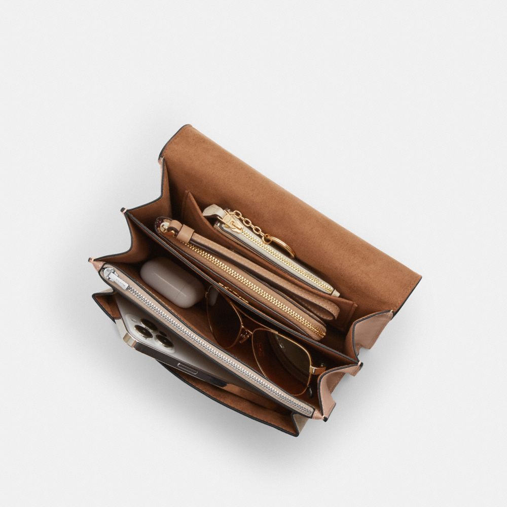 Klare Crossbody Bag In Signature Canvas Signature Canvas-Silver-Sand-Taupe Signature Canvas-Silver-Sand-Taupe