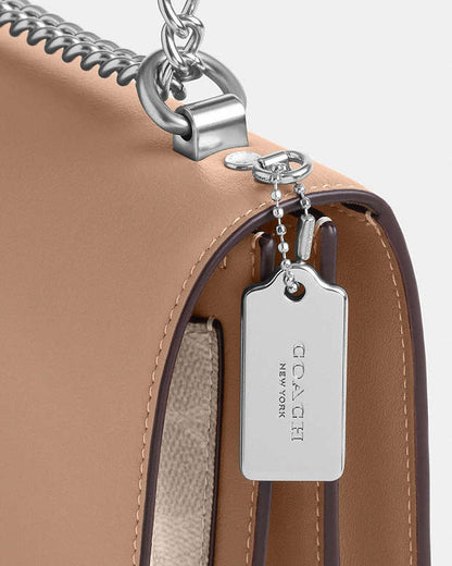 Klare Crossbody Bag In Signature Canvas Signature Canvas-Silver-Sand-Taupe Signature Canvas-Silver-Sand-Taupe