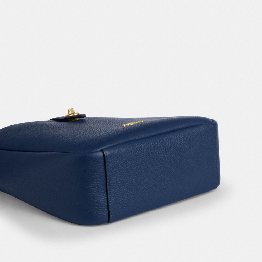 Coach Hadley Convertible Crossbody Bag Gold Deep Blue