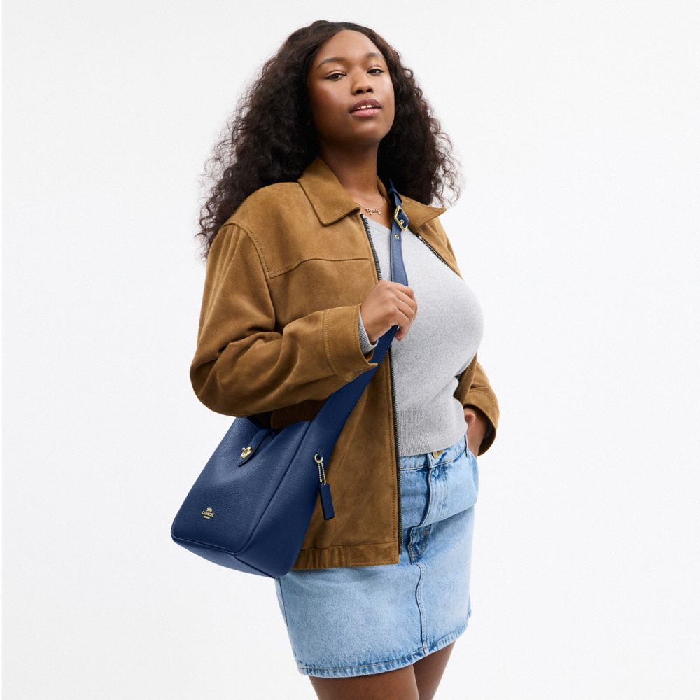 Coach Hadley Convertible Crossbody Bag Gold Deep Blue