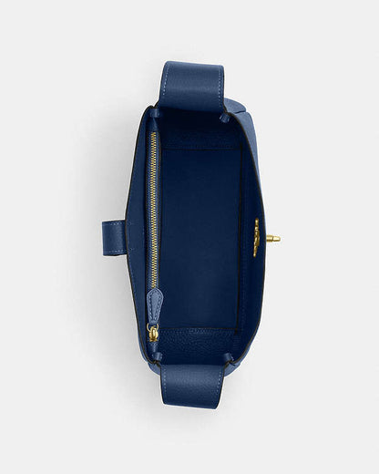 Hadley Convertible Crossbody Bag Pebbled Leather-Gold-Deep Blue Pebbled Leather-Gold-Deep Blue