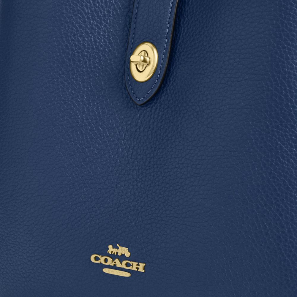 Coach Hadley Convertible Crossbody Bag Gold Deep Blue