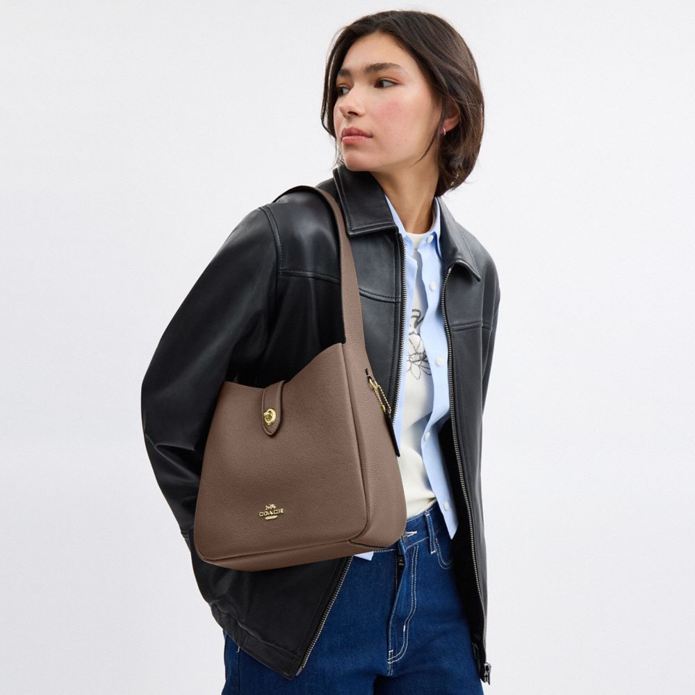 Coach Hadley Convertible Crossbody Bag Gold Dark Stone