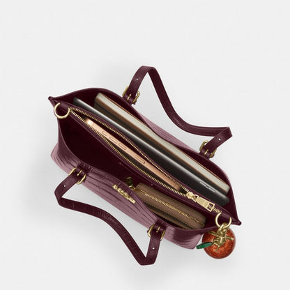 Coach Mollie Tote Bag 25 Im Dark Wine