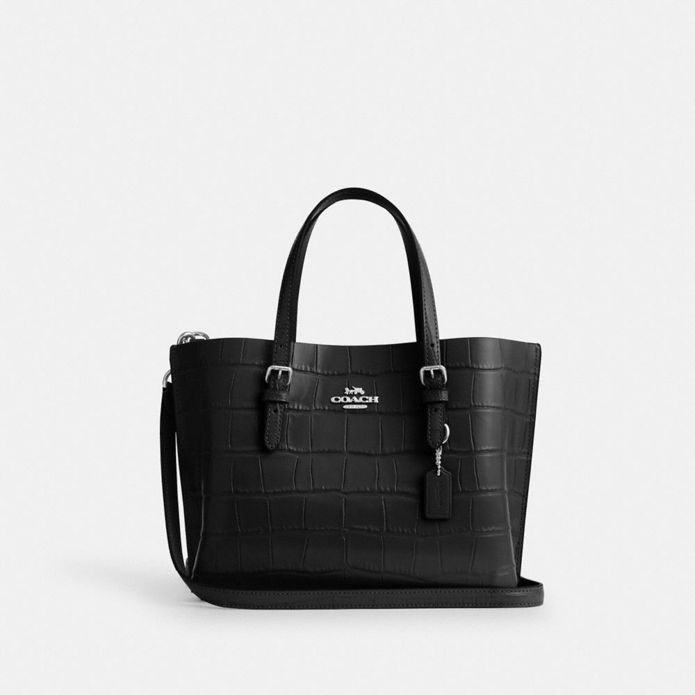 Mollie Tote Bag 25 Novelty Leather-Silver-Black Novelty Leather-Silver-Black