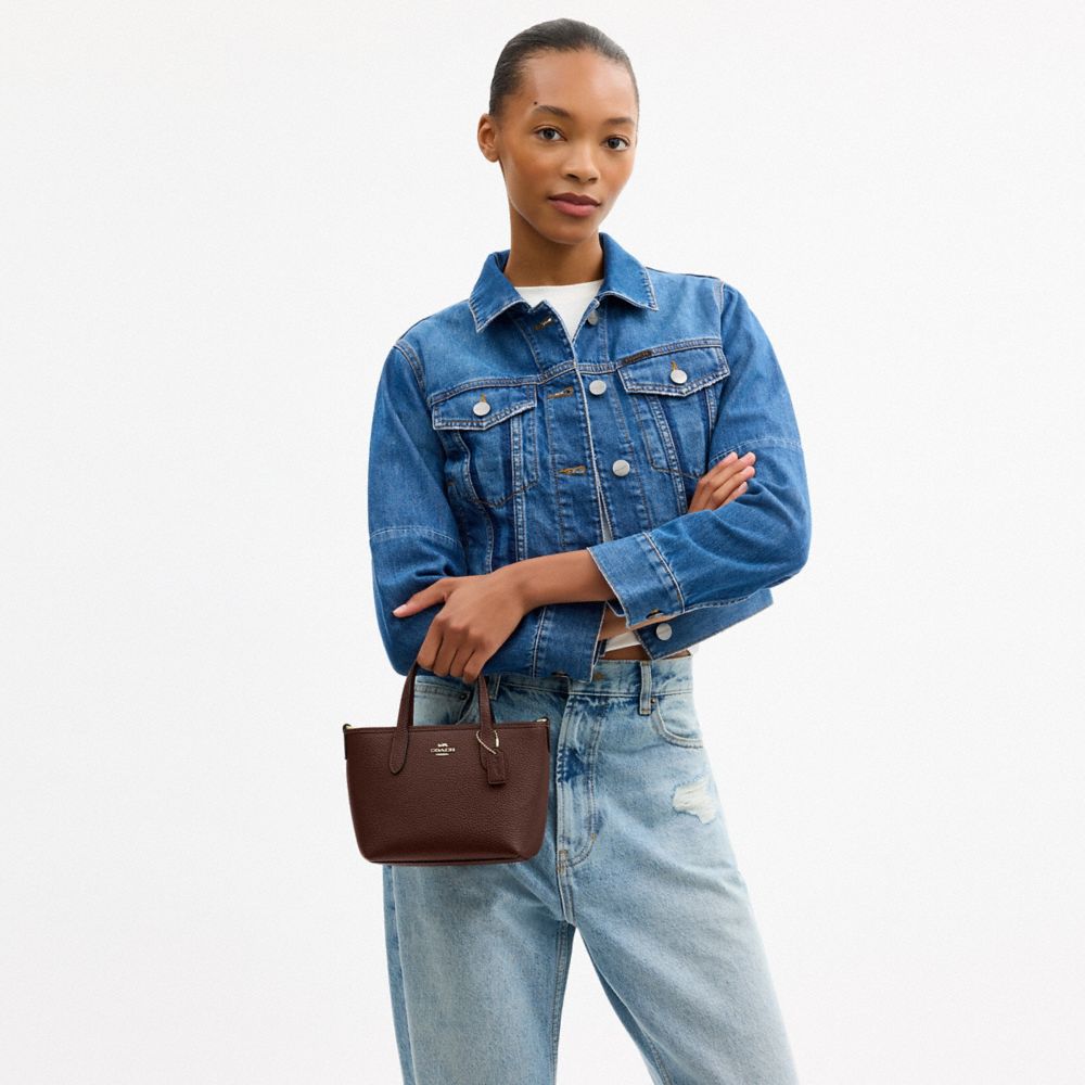 Coach City Mini Tote Bag Gold/Maple