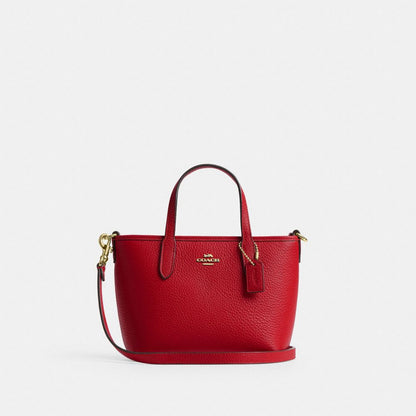 Coach City Mini Tote Bag Gold Bright Cardinal