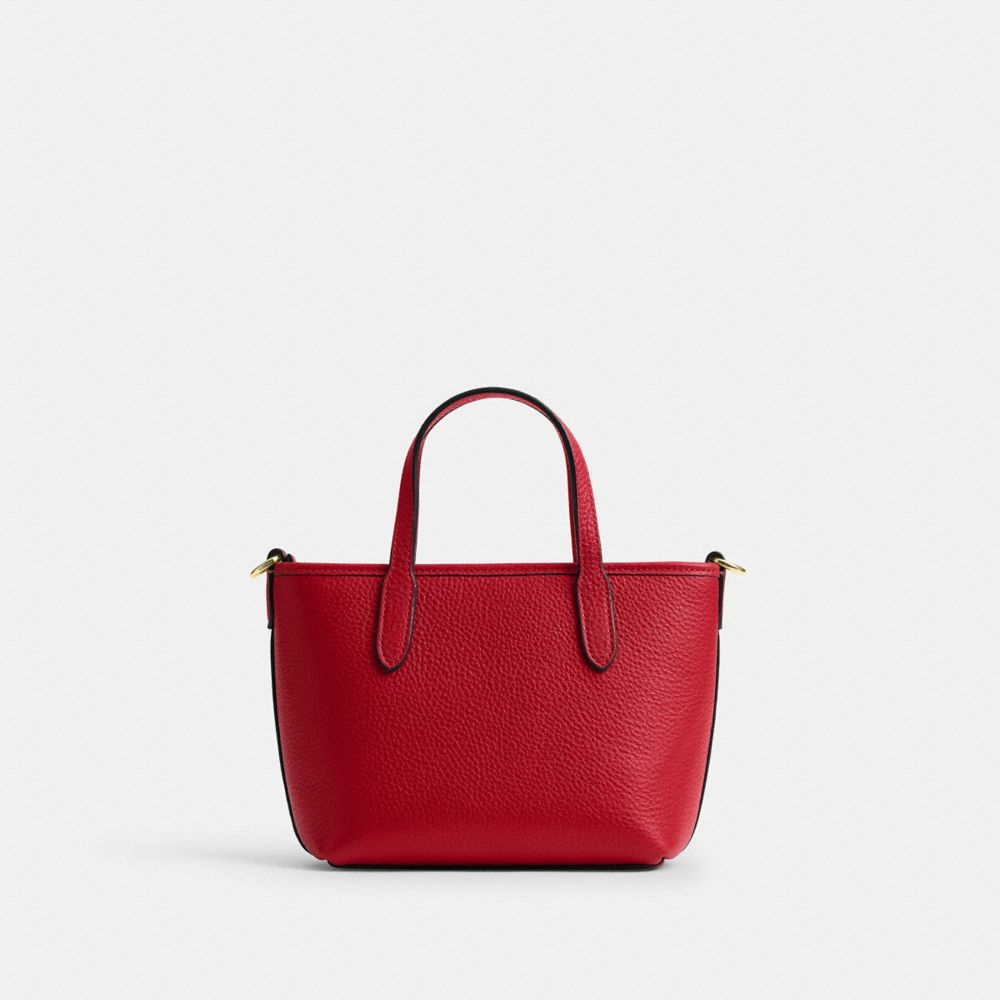 Coach City Mini Tote Bag Gold Bright Cardinal