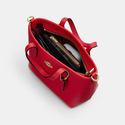 Coach City Mini Tote Bag Gold Bright Cardinal