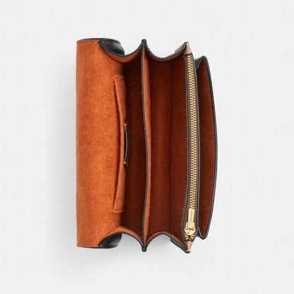 Coach Mini Klare Crossbody Bag In Signature Canvas Gold Tan Black