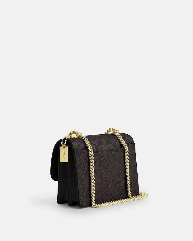 Mini Klare Crossbody Bag In Signature Canvas Signature Canvas-Gold-Walnut-Black Signature Canvas-Gold-Walnut-Black