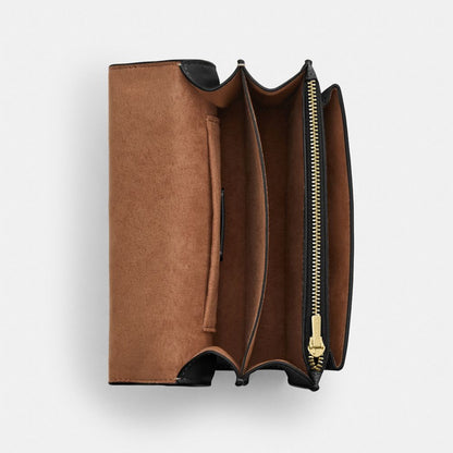 Coach Mini Klare Crossbody Bag In Signature Canvas Gold Walnut Black