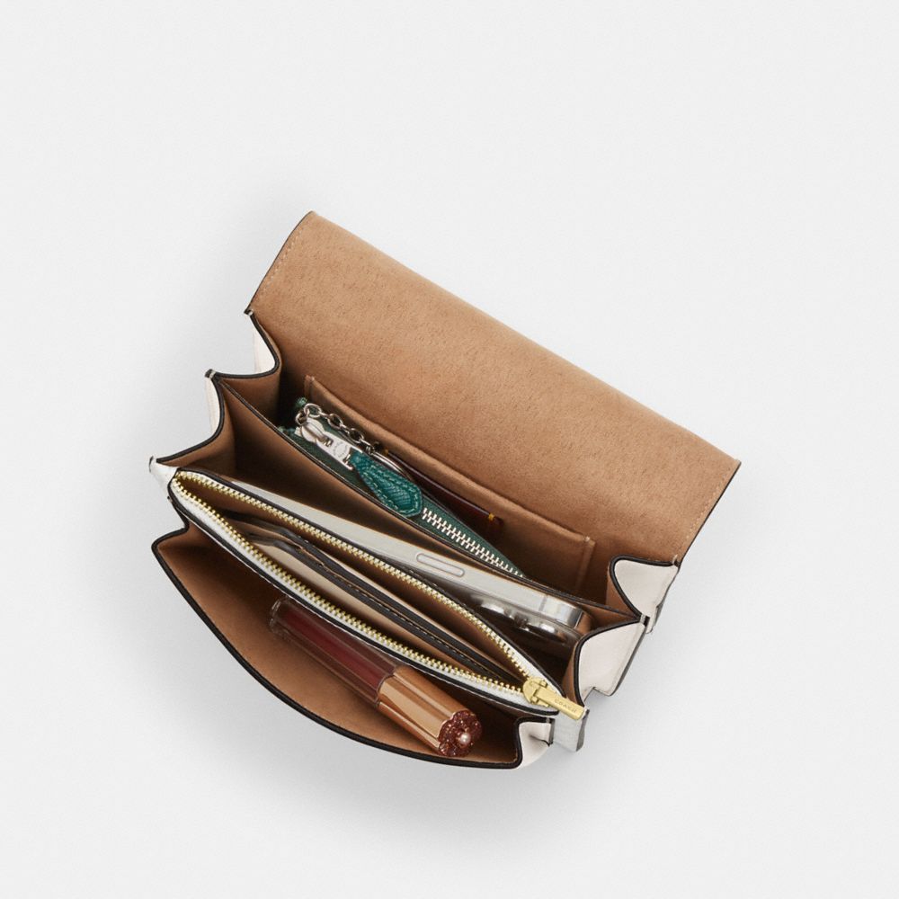 Coach Mini Klare Crossbody Bag In Signature Canvas Gold White Chalk