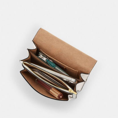 Coach Mini Klare Crossbody Bag In Signature Canvas Gold White Chalk