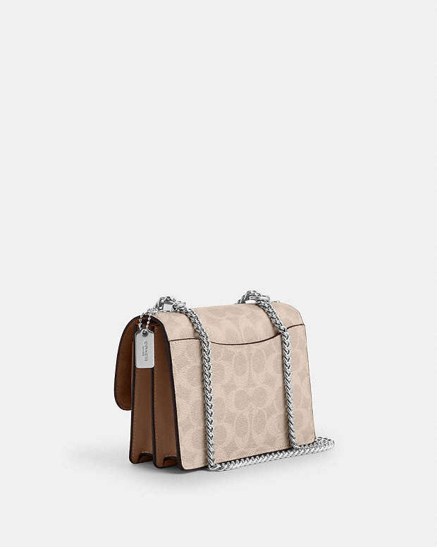 Mini Klare Crossbody Bag In Signature Canvas Signature Canvas-Silver-Sand-Taupe Signature Canvas-Silver-Sand-Taupe