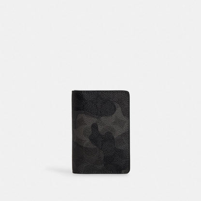 Id Wallet In Signature Camo Print Signature Canvas-Grey Multi. Signature Canvas-Grey Multi.