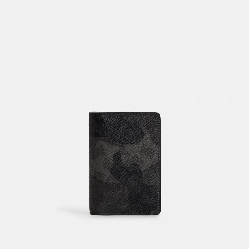 Id Wallet In Signature Camo Print Signature Canvas-Grey Multi. Signature Canvas-Grey Multi.