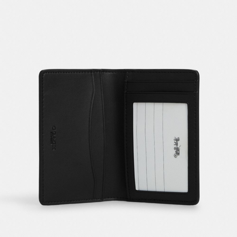 Id Wallet In Signature Camo Print Signature Canvas-Grey Multi. Signature Canvas-Grey Multi.