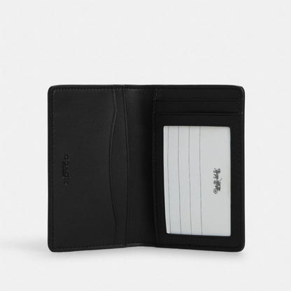 Id Wallet In Signature Camo Print Signature Canvas-Grey Multi. Signature Canvas-Grey Multi.