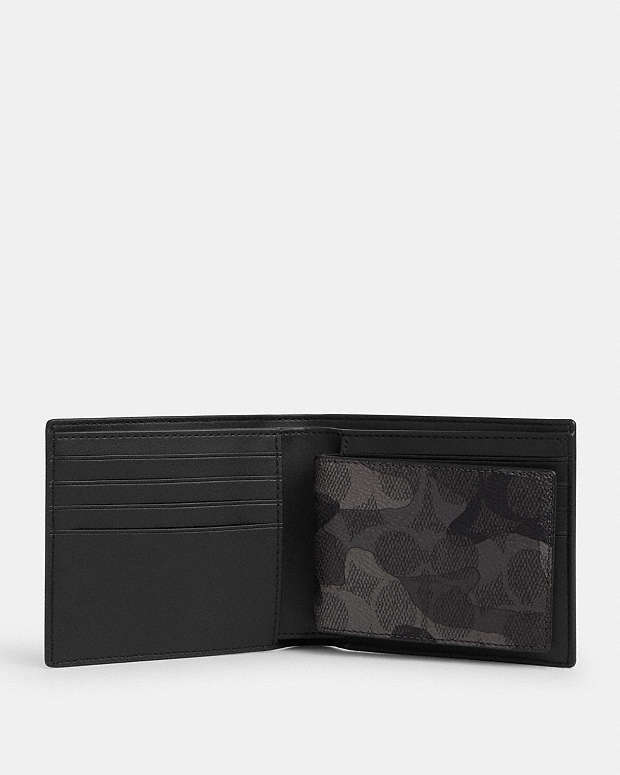 3 In 1 Wallet In Signature Camo Print Grey Multi. Grey Multi.
