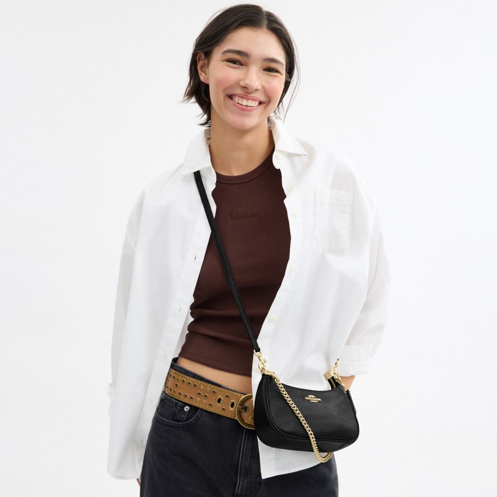 Coach Teri Mini Crossbody Bag Gold Black