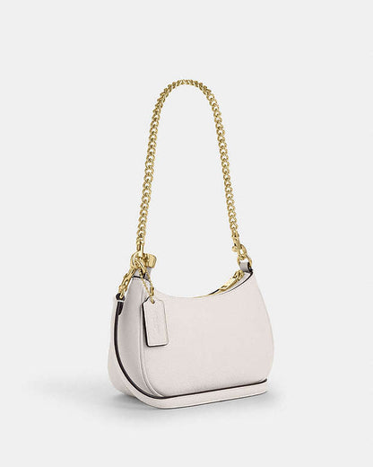 Teri Mini Crossbody Bag Pebbled Leather-Gold-Chalk Pebbled Leather-Gold-Chalk