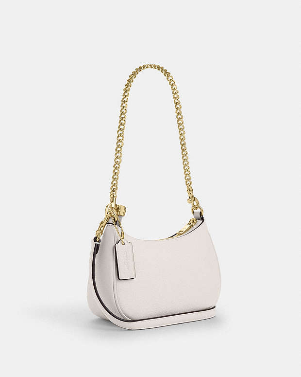 Teri Mini Crossbody Bag Pebbled Leather-Gold-Chalk Pebbled Leather-Gold-Chalk