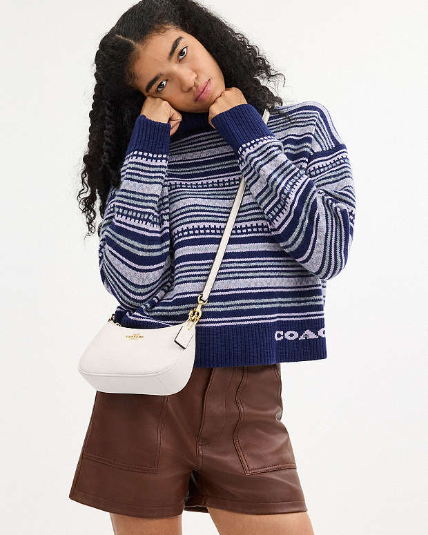 Teri Mini Crossbody Bag Pebbled Leather-Gold-Chalk Pebbled Leather-Gold-Chalk