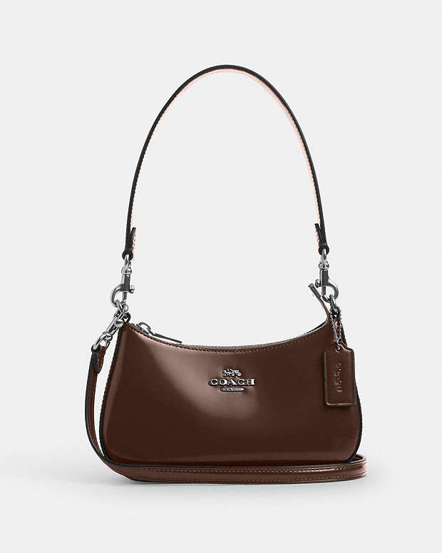 Teri Mini Crossbody Bag Novelty Leather-Silver-Maple Novelty Leather-Silver-Maple
