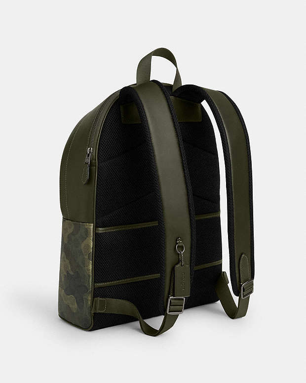 West Backpack In Signature Camo Print Signature Canvas-Qb-Dark Shamrock Multi Signature Canvas-Qb-Dark Shamrock Multi