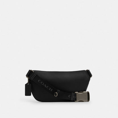 Elias Belt Bag In Signature Camo Print Signature Canvas-Gunmetal-Grey Multi Signature Canvas-Gunmetal-Grey Multi
