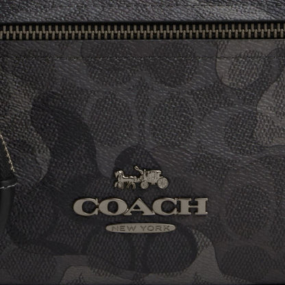 Elias Belt Bag In Signature Camo Print Signature Canvas-Gunmetal-Grey Multi Signature Canvas-Gunmetal-Grey Multi