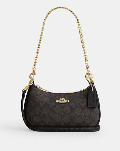 Teri Mini Crossbody Bag In Signature Canvas Signature Canvas-Gold-Walnut-Black Signature Canvas-Gold-Walnut-Black