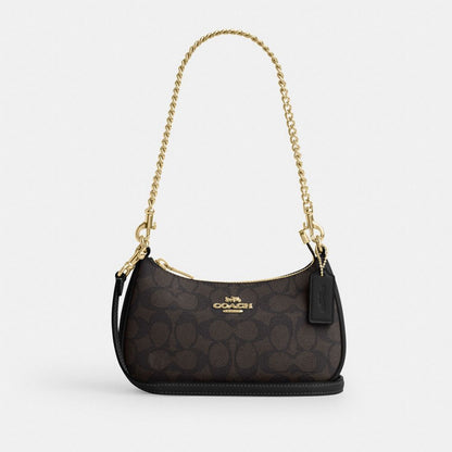 Teri Mini Crossbody Bag In Signature Canvas Signature Canvas-Gold-Walnut-Black Signature Canvas-Gold-Walnut-Black