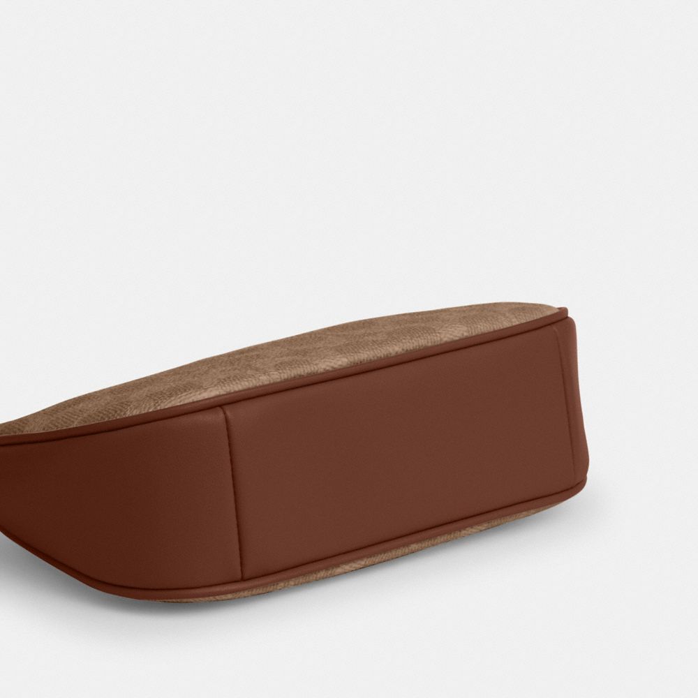 Coach Teri Mini Crossbody Bag In Signature Canvas Gold Tan Brown