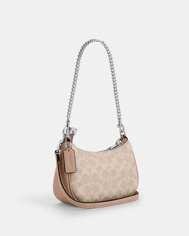 Teri Mini Crossbody Bag In Signature Canvas Signature Canvas-Gold-Tan-Brown Signature Canvas-Gold-Tan-Brown