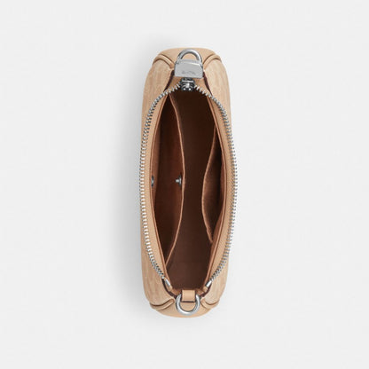 Coach Teri Mini Crossbody Bag In Signature Canvas Gold Tan Brown