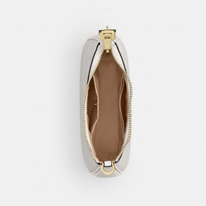 Coach Teri Mini Crossbody Bag In Signature Canvas Gold White Chalk