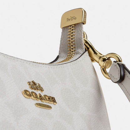 Coach Teri Mini Crossbody Bag In Signature Canvas Gold White Chalk